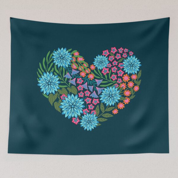Item preview, FLOWERED HEART - UnBlink Studio by Jackie Tahara designed and sold by Jackie Tahara of UnBlink Studio.