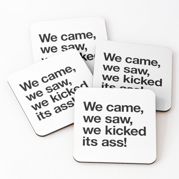 Item preview, "We came, we saw..." Movie Quote Design (black) designed and sold by Popvetica.