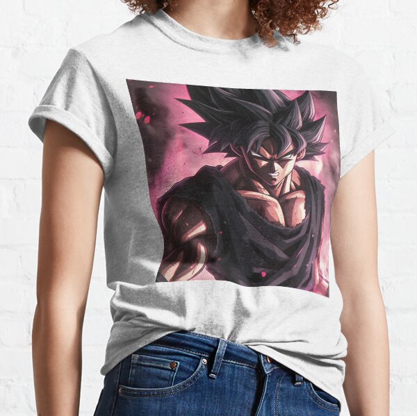 Camiseta masculina Sombra Perfil Goku Dragon Ball Camisa Blusa