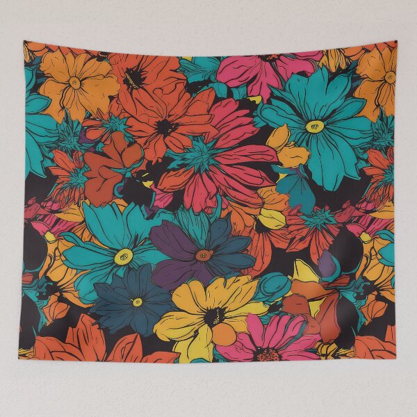 Artikelvorschau, Andy Warhol style flowers entworfen und verkauft von Pixel Playground.