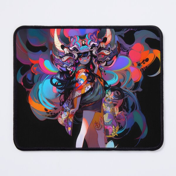 Item preview, Anime art, neon, digital, psycedelic, graphic art piece designed and sold by CragGrimVisions.