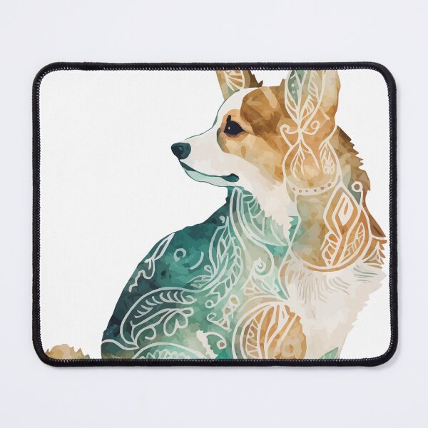 Item preview, A Bohemian Patterned Corgi in Watercolor - Boho Animals designed and sold by GVRDesign.