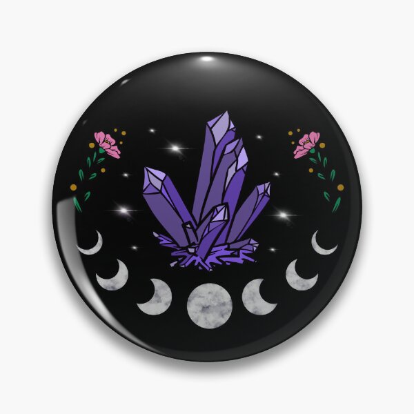 Item preview, Purple Crystals with Phases of the Moon designed and sold by clounewcomb.