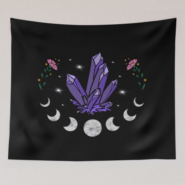 Item preview, Purple Crystals with Phases of the Moon designed and sold by clounewcomb.
