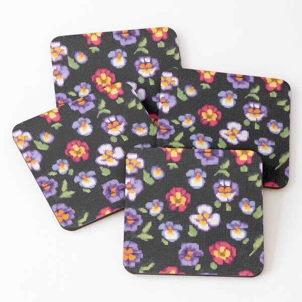 Item preview, Pansies cross stitch tiling pattern designed and sold by paulstamp.