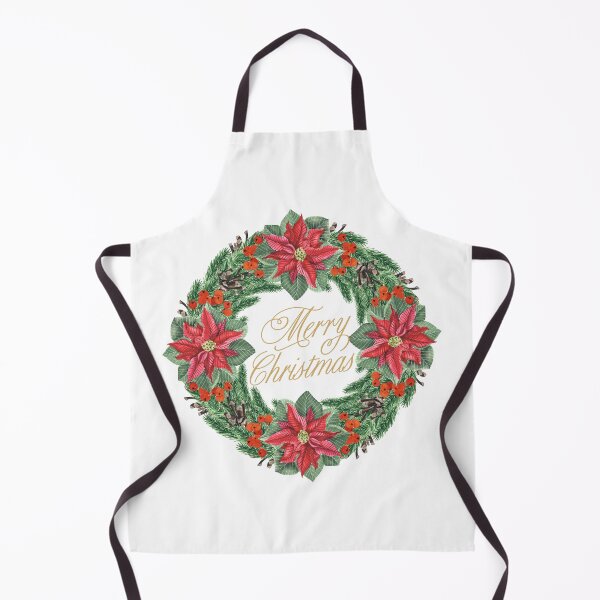 Item preview, Christmas Red Poinsettia and Berries Wreath designed and sold by silviaol.