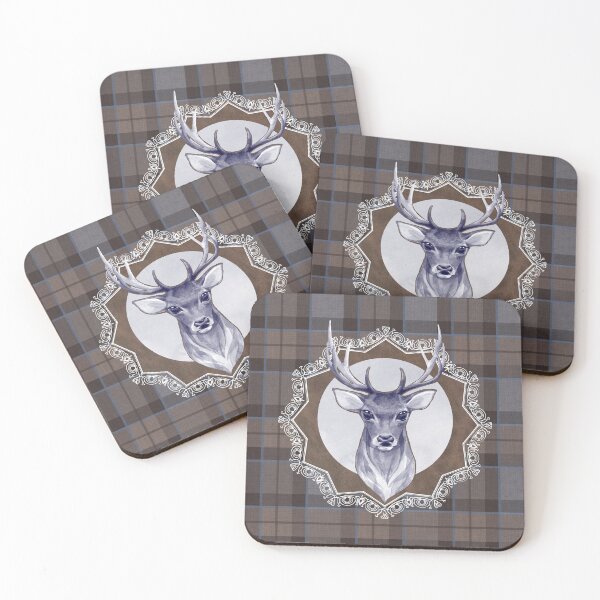Item preview, Fraser Tartan Stag -  Cutout Leather Design designed and sold by dealchica.