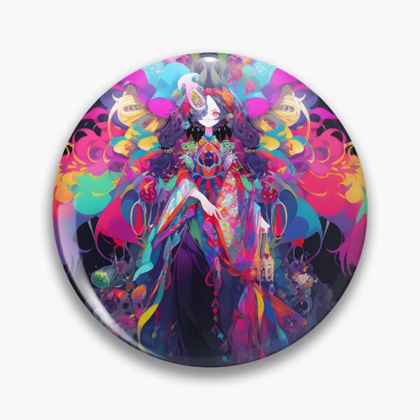 Artikelvorschau, Anime-Kunst, Neon, digital, psychedelisch, grafisches Kunstwerk entworfen und verkauft von CragGrimVisions.