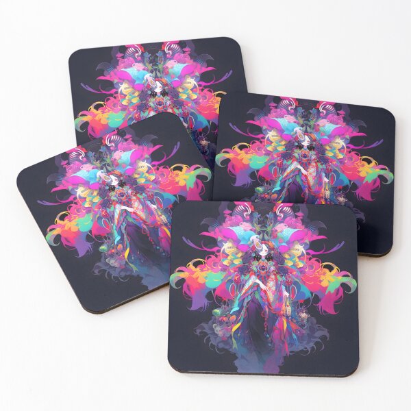 Item preview, Anime art, neon, digital, psycedelic, graphic art piece designed and sold by CragGrimVisions.