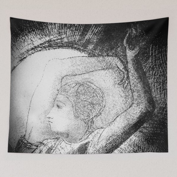Item preview, A Woman Clothed with a Sun (1899) by Odilon Redon designed and sold by BossyCatHome.