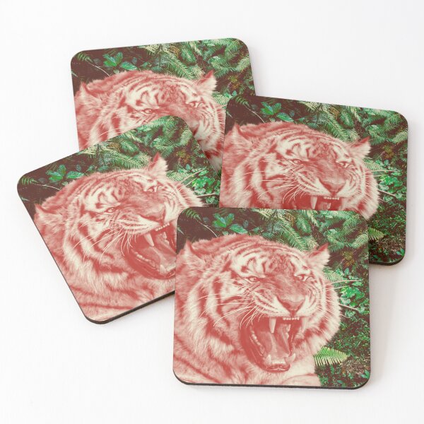 Item preview, Roaring tiger with jungle background  designed and sold by TheGuidedPixie.