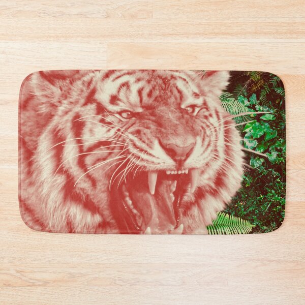 Item preview, Roaring tiger with jungle background  designed and sold by TheGuidedPixie.
