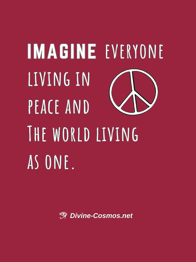 Thumbnail 5 of 5, Long Sleeve T-Shirt, Imagine The World Living In Peace T-SHIRT designed and sold by divine-cosmos.
