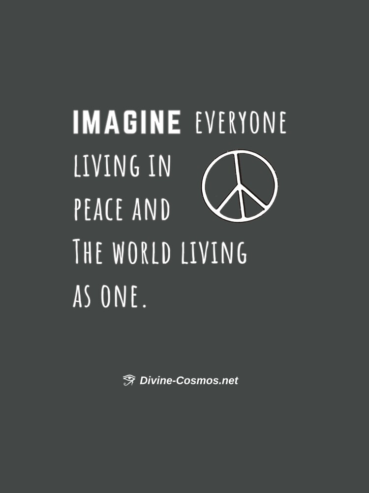 Thumbnail 6 of 6, Premium T-Shirt, Imagine The World Living In Peace T-SHIRT designed and sold by divine-cosmos.