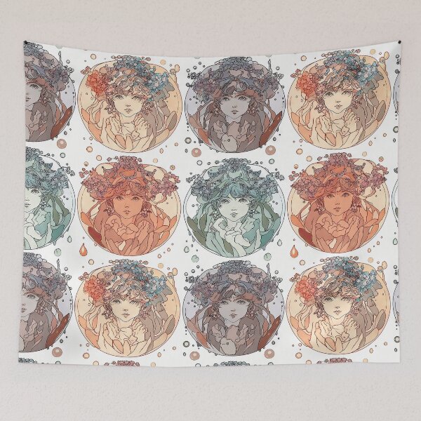Item preview, Vintage maid with a flower hat pattern designed and sold by etherElric.