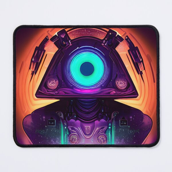 Item preview, Galactic Robot Android Cyclops Stares Intently With Orange Backlight designed and sold by TalosInitiative.