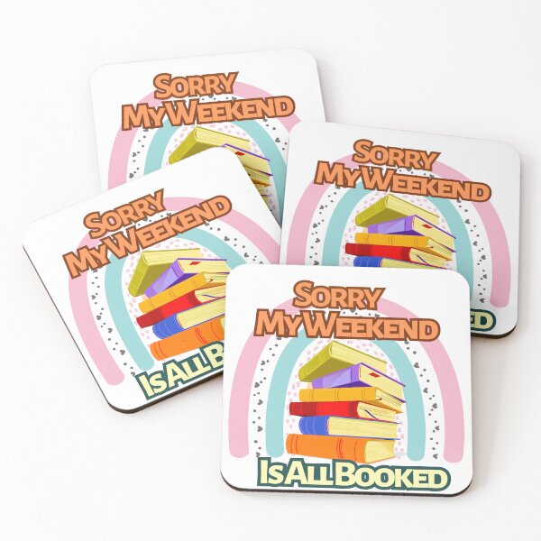 Item preview, sorry My Weekend Is All Booked rainbow designed and sold by Stickers  Designer.