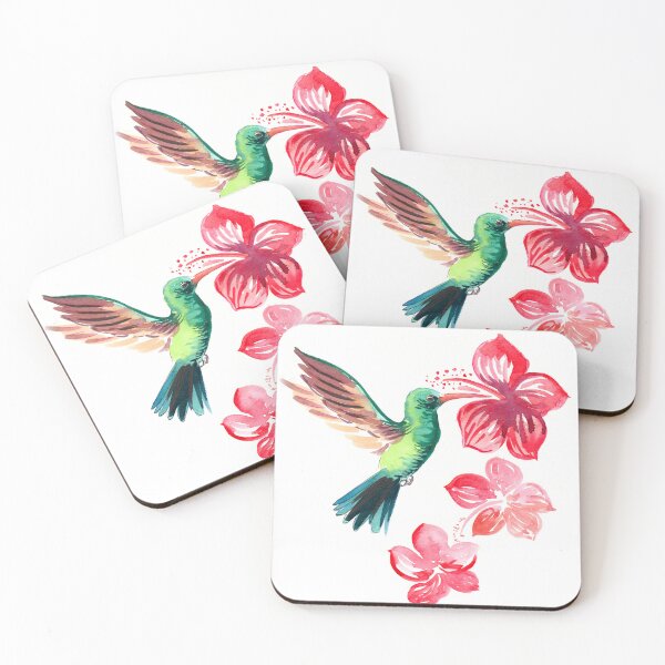 Item preview, Humming bird and hibiscus flowers designed and sold by AlexBlackSea.