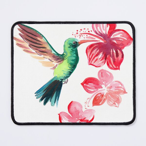 Item preview, Humming bird and hibiscus flowers designed and sold by AlexBlackSea.