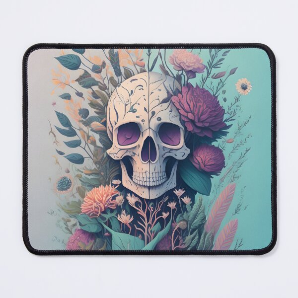 Item preview, Floral Skull With Low-Poly designed and sold by MudbloodStore.