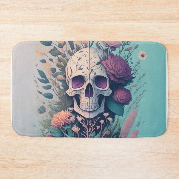 Item preview, Floral Skull With Low-Poly designed and sold by MudbloodStore.