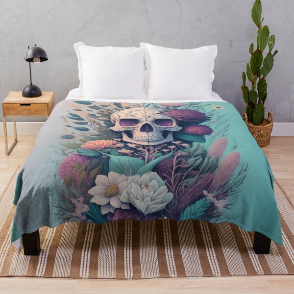 Item preview, Floral Skull With Low-Poly designed and sold by MudbloodStore.