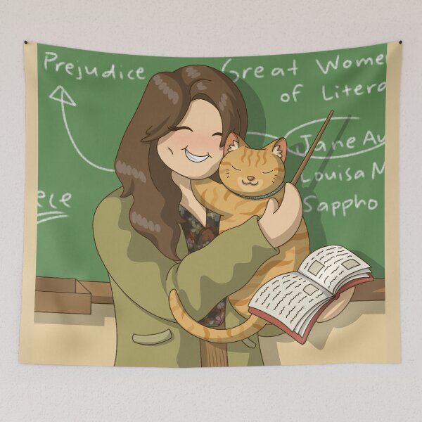 Item preview, Cuddly Cat in School designed and sold by Kyna Arts.