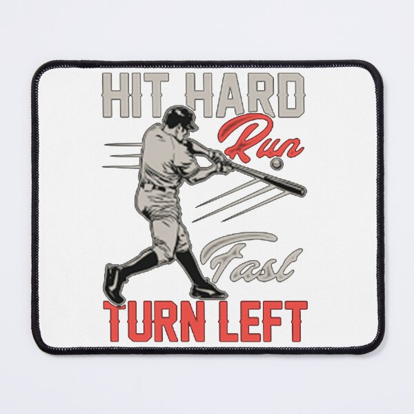 Item preview, Hit Hard Run Fast Turn Left Digital Design, Cute Softball Baseball Sublimation and Vinyl Design! designed and sold by TODPESIGN.