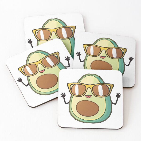 Item preview, Cool Happy Avocado with Glasses designed and sold by EXOV-MA.