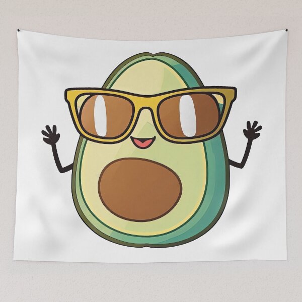 Item preview, Cool Happy Avocado with Glasses designed and sold by EXOV-MA.