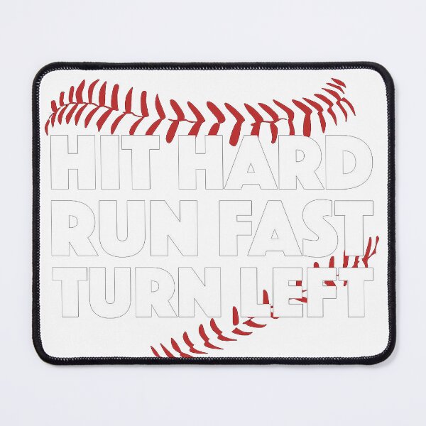 Item preview, Hit Hard Run Fast Turn Left T-shirt, Chemise de baseball, Papa de baseball, Journée de match de baseball, Cadeau de baseball, Chemise de baseball drôle, Maman de baseball designed and sold by TODPESIGN.