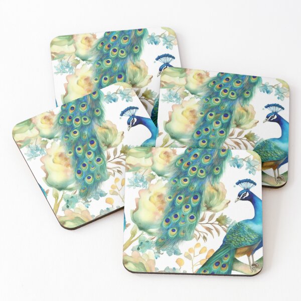 Item preview, Watercolor Peacock Teal Silk Print designed and sold by Naomi Gutierrez Parrish.
