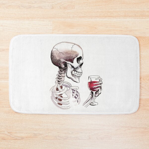Item preview, Skeleton drinking wine designed and sold by AlexBlackSea.