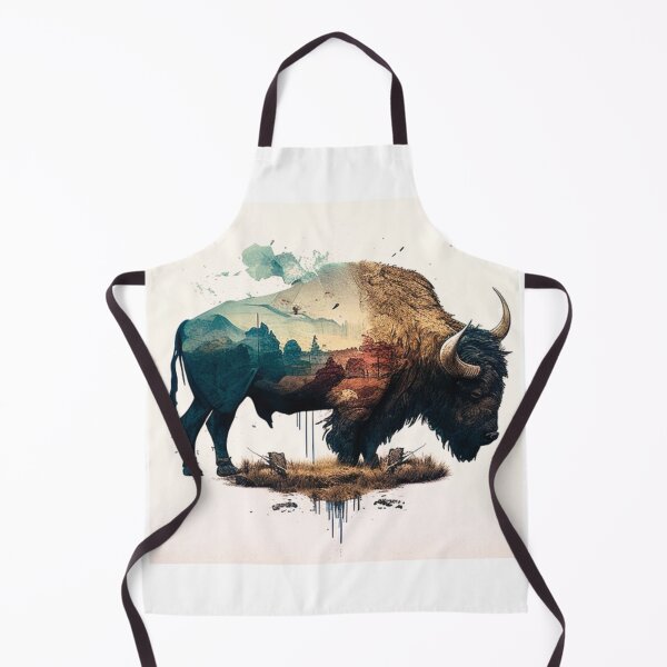 Item preview, Artistic Bison with Wild West Scene designed and sold by PaperieJennifer.