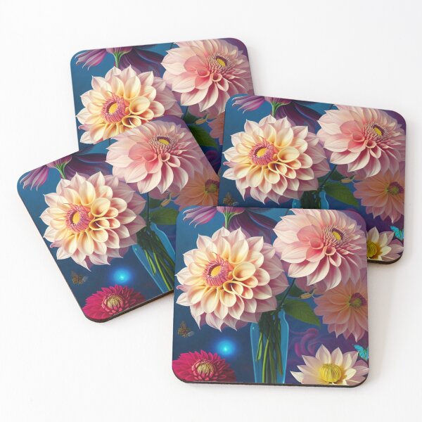 Item preview, Vibrant Colored Vase of Dahlias designed and sold by Mrrs-co.