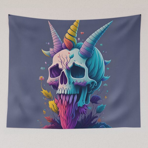 Item preview, Demonic Unicorn Skulll With Low-Poly designed and sold by MudbloodStore.