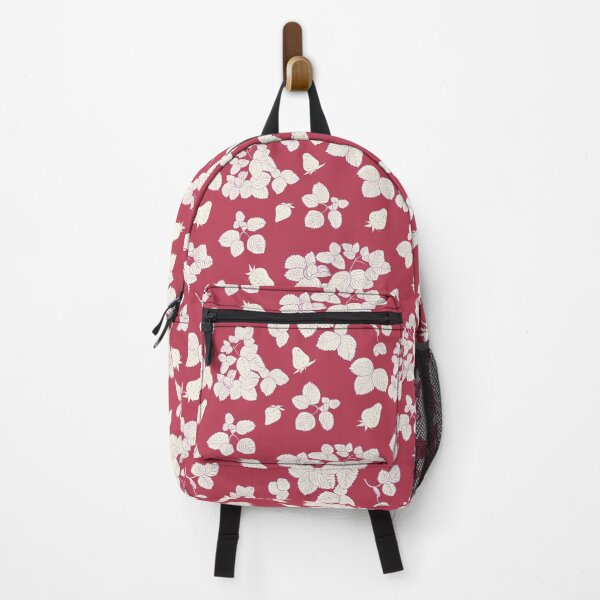 Item preview, Lovely Strawberry Leaves and Fruits on red designed and sold by Zhining Dong.