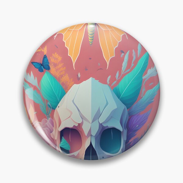Item preview, Dead Skulll With Low-Poly and Butterfly designed and sold by MudbloodStore.