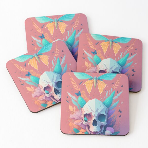 Item preview, Dead Skulll With Low-Poly and Butterfly designed and sold by MudbloodStore.