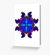 Jagged Pixel Art Design Greeting Card
