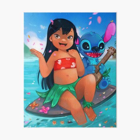 Vista previa del artículo con la obra «Lilo y Stitch», diseñado y vendido por trinkleintelle.