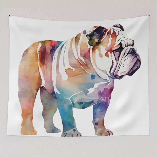 Item preview, A Bull Dog Watercolor - Boho Animals designed and sold by GVRDesign.
