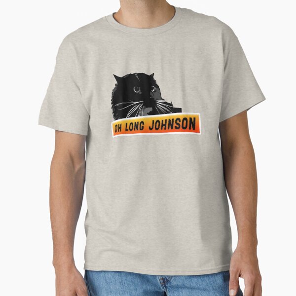 Item preview, Oh Long Johnson Oldschool Shirt for Cat Lovers, Talking Cat Funny Video Tshirt, Vintage Catlover T Shirt Gift, Meowing Black Kitty Pet Tee designed and sold by CanOpnrsNation.