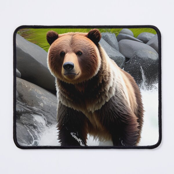 Item preview, A Grizzly Bear in a river looking for Salmon designed and sold by positiveimages.