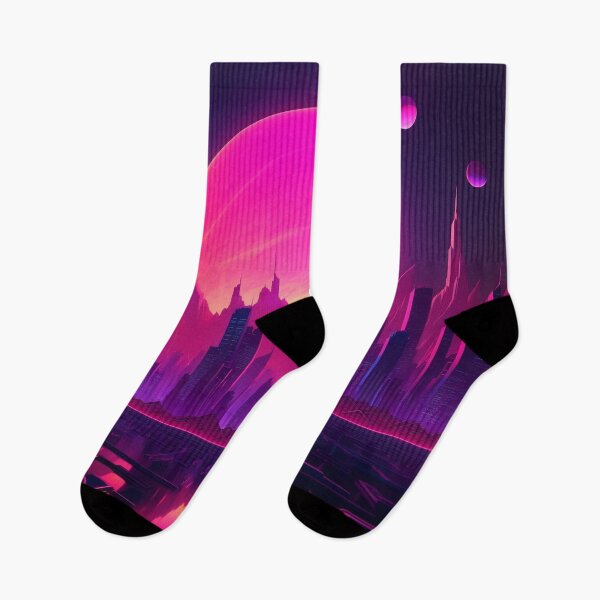 Item preview, Distant Synthwave Metropolis designed and sold by Brush-Blueprint.
