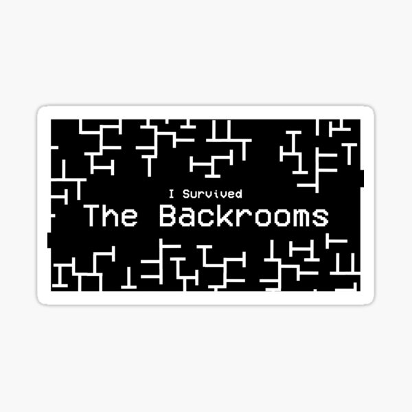 The Backrooms - The PoolRooms - Black Outlined Version - Scp - Sticker
