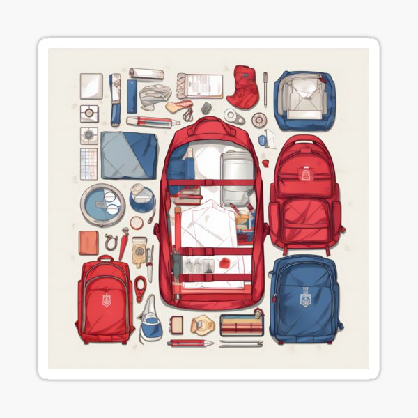 Item preview, Boy Scout Backpack Knolling | Illustration | 8K designed and sold by Hazmat-AI7.