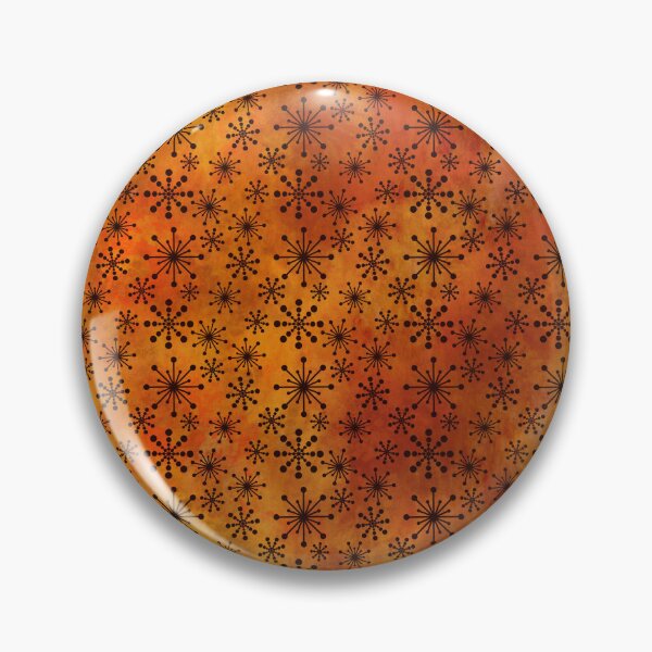 Item preview, Messy paint in orange with snow flakes designed and sold by MistyLakeArt.