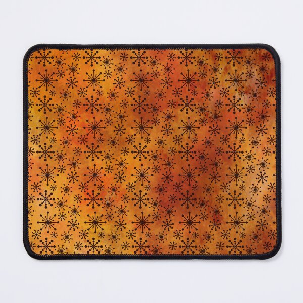 Item preview, Messy paint in orange with snow flakes designed and sold by MistyLakeArt.