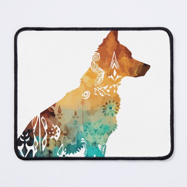 Item preview, A Bohemian Patterned German Shepherd Watercolor - Boho Animals designed and sold by GVRDesign.